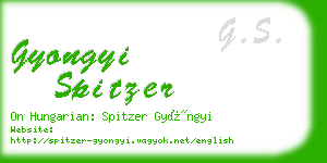 gyongyi spitzer business card